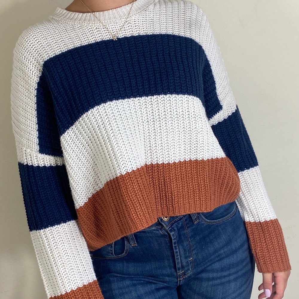 Oversized sweater- color block